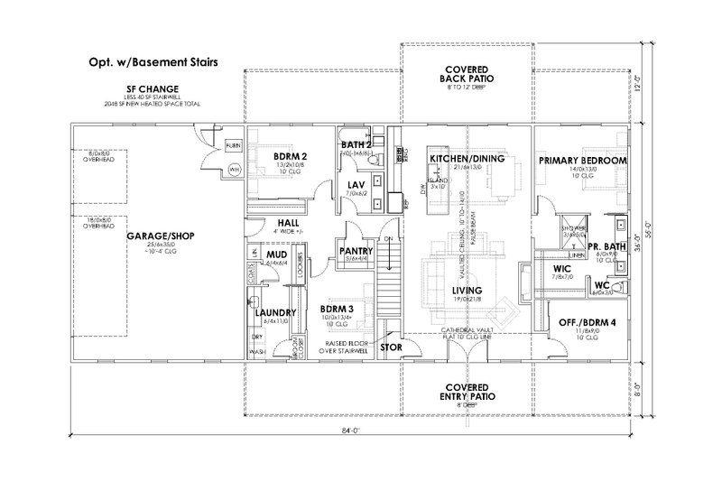Architectural House Design - Floor Plan - Other Floor for Ranch House Plan #1105-19 - 4 bed, 2 bath