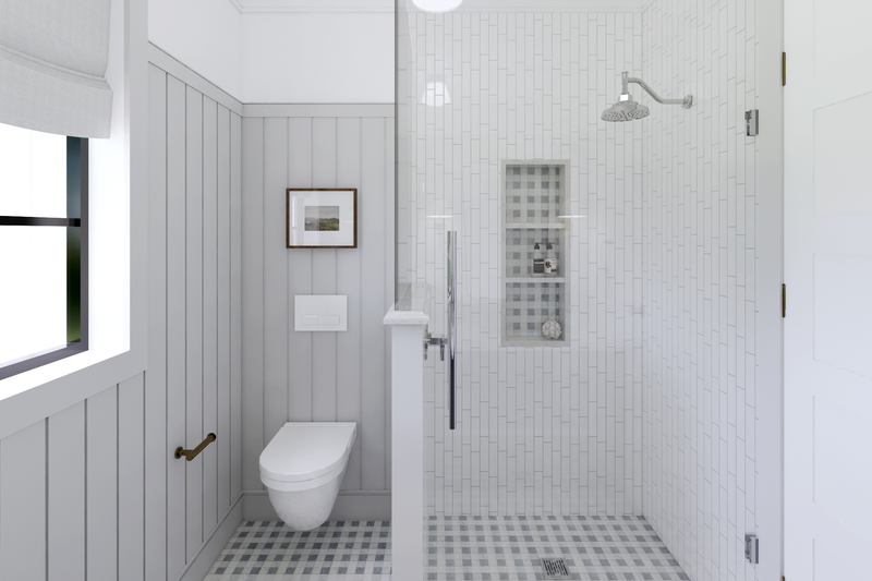 House Blueprint - Interior - Master Bathroom 1 for Cottage House Plan #1114-58 - 2 bed, 2 bath