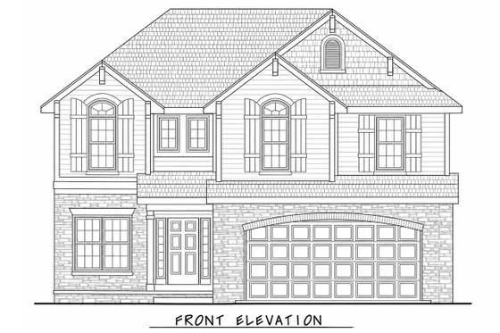 Exterior - Front Elevation 4 for Bungalow House Plan #20-1770 - 4 bed, 3 bath