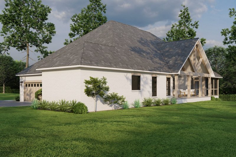 House Blueprint - Exterior - Rear Elevation 1 for Modern House Plan #923-344 - 3 bed, 2.5 bath