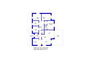 Floor Plan - Main Floor for Modern House Plan #549-26 - 3 bed, 2 bath
