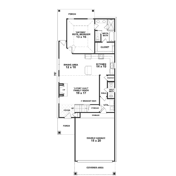 Southern Floor Plan - Main Floor Plan #81-140