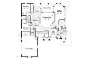 Mediterranean Style House Plan - 3 Beds 2 Baths 2159 Sq/Ft Plan #417-204 