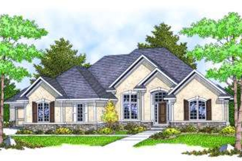 Home Plan - European Exterior - Front Elevation Plan #70-809