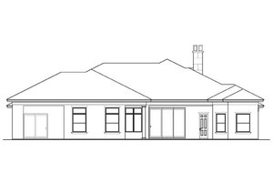 Exterior - Rear Elevation for Mediterranean House Plan #426-18 - 3 bed, 3.5 bath