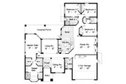 European Style House Plan - 4 Beds 3 Baths 2431 Sq/Ft Plan #417-264 