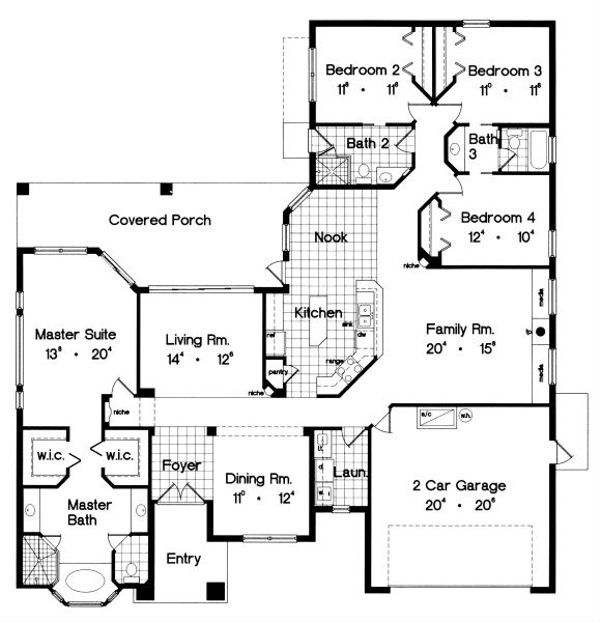 European Floor Plan - Main Floor Plan #417-264