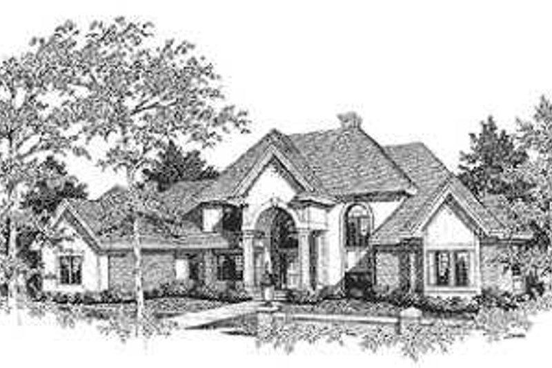 Architectural House Design - European Exterior - Front Elevation Plan #70-532