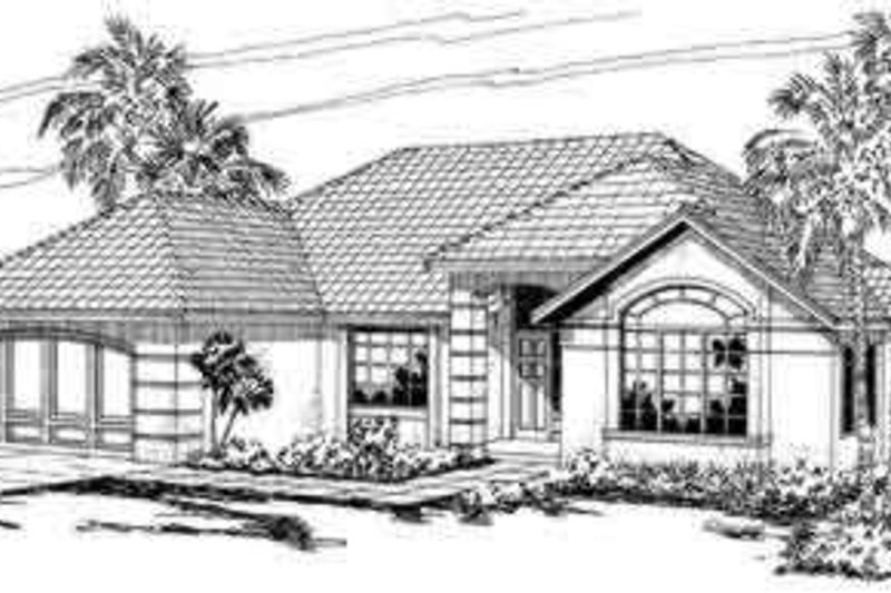 Dream House Plan - Mediterranean Exterior - Front Elevation Plan #124-226