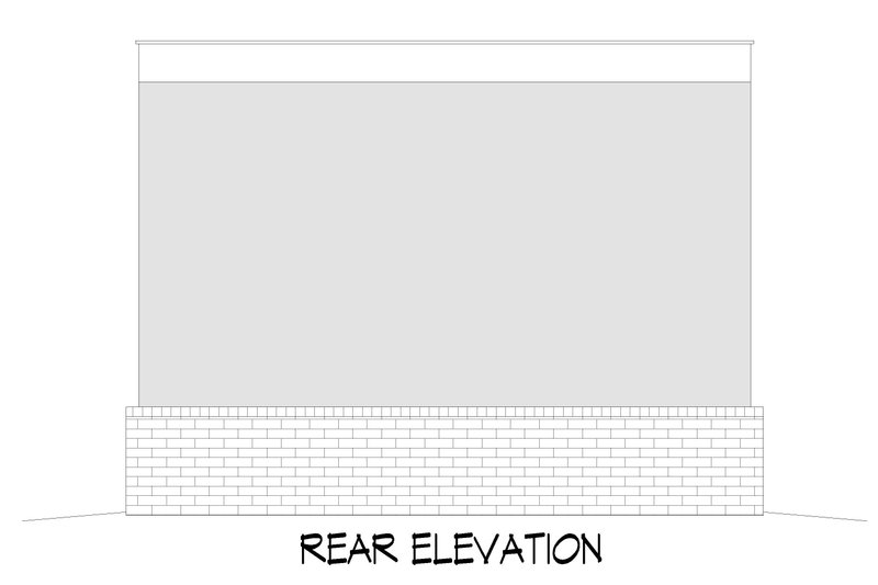 House Design - Exterior - Rear Elevation for Colonial House Plan #932-1162, 0 bath