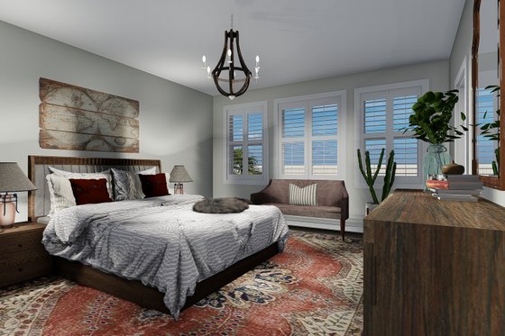 Interior - Master Bedroom for Traditional House Plan #1060-67 - 3 bed, 2 bath