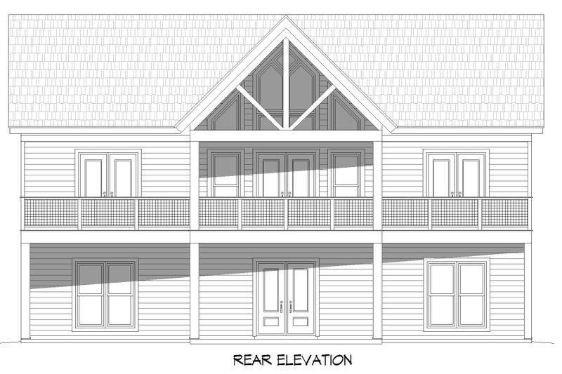 Dream House Plan - Exterior - Rear Elevation for Contemporary House Plan #932-915 - 2 bed, 2 bath