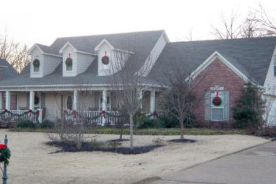 Exterior - Front Elevation for Country House Plan #329-123 - 4 bed, 2 bath