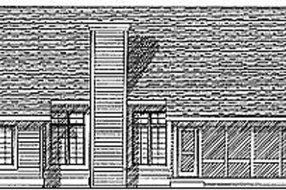 Exterior - Rear Elevation for Traditional House Plan #70-331 - 3 bed, 2.5 bath