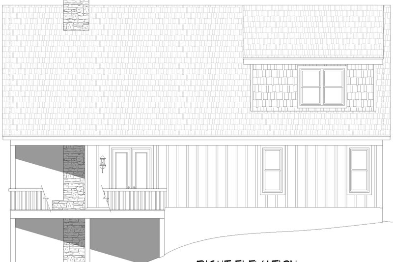 House Design - Exterior - Other Elevation 1 for Colonial House Plan #932-1035 - 5 bed, 3.5 bath