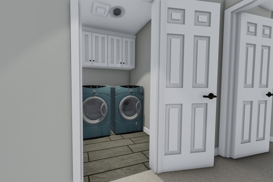Interior - Laundry for Traditional House Plan #1060-37 - 3 bed, 2.5 bath