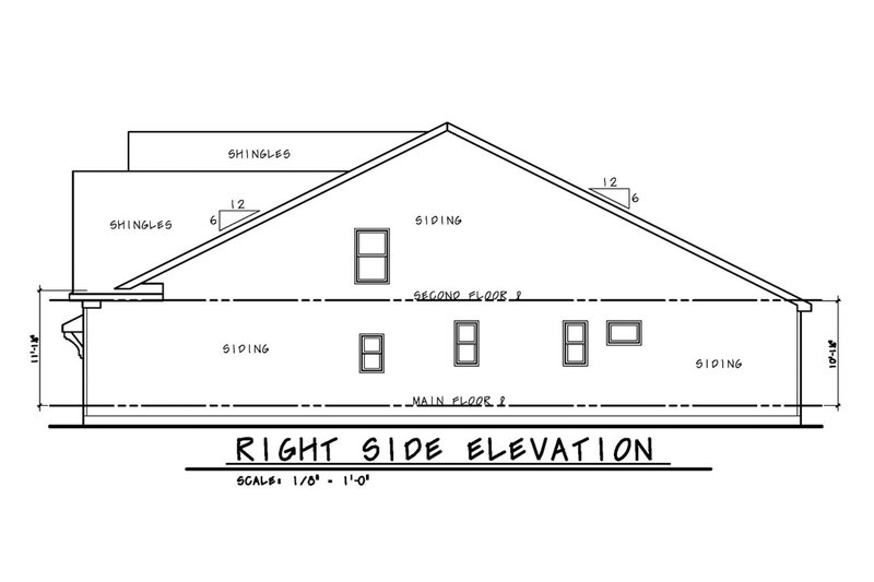 Home Plan - Right Side Elevation