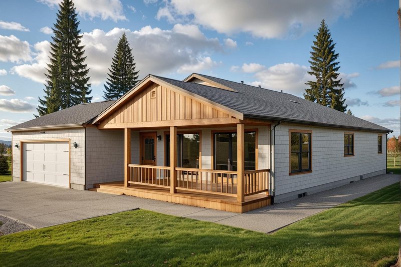 Traditional Style House Plan - 3 Beds 2 Baths 1968 Sq/Ft Plan #117-158 Exterior