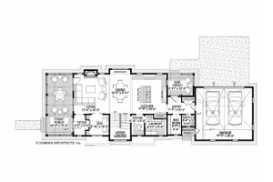 Floor Plan - Main Floor for Farmhouse House Plan #928-323 - 3 bed, 2.5 bath