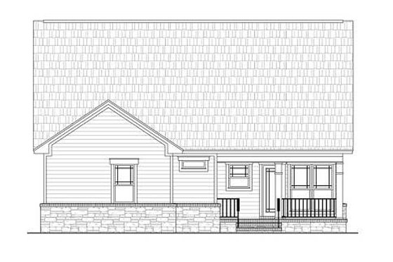 Exterior - Rear Elevation for Craftsman House Plan #21-261 - 3 bed, 2 bath