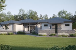 Contemporary Exterior - Front Elevation Plan #1110-22