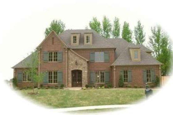 Exterior - Front Elevation for European House Plan #81-1592 - 3 bed, 4 bath