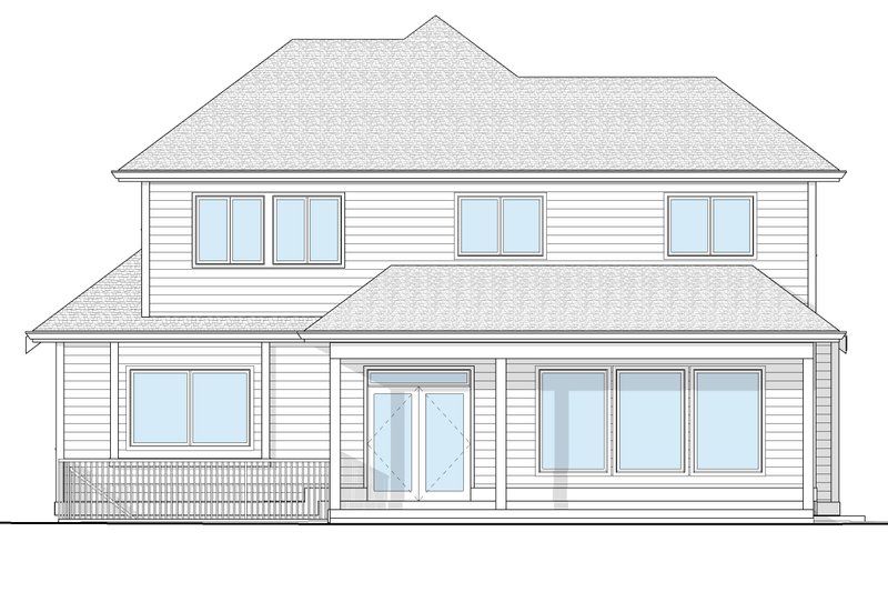Home Plan - Exterior - Rear Elevation 2 for Farmhouse House Plan #1114-95 - 4 bed, 2.5 bath