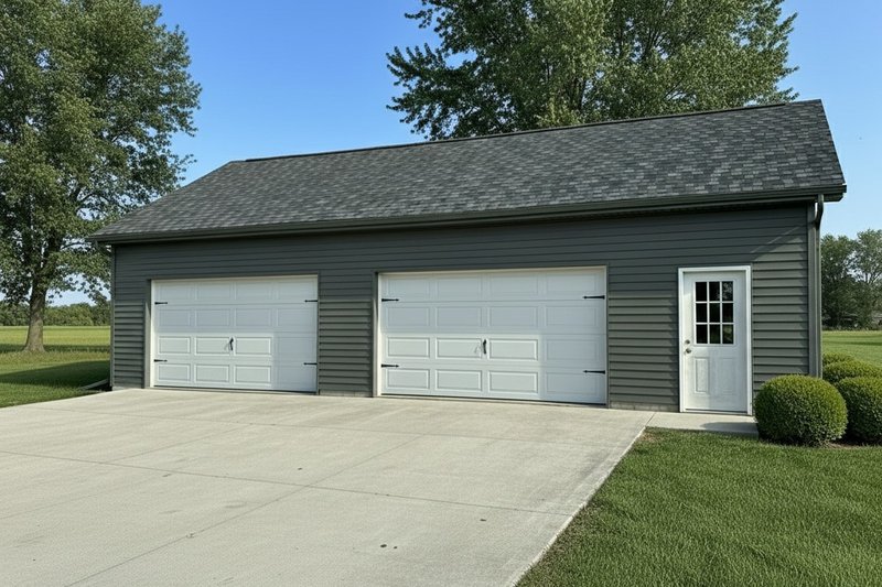 Dream House Plan - Exterior - Front Elevation 2 for Ranch House Plan #22-548, 0 bath