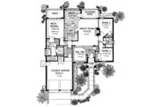 European Style House Plan - 3 Beds 2 Baths 1631 Sq/Ft Plan #310-769 
