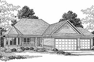 Traditional Exterior - Front Elevation Plan #70-216