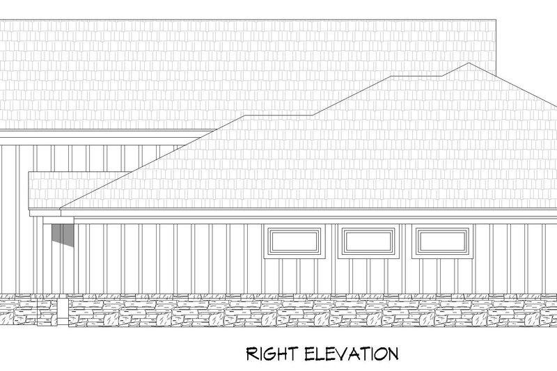 House Blueprint - Exterior - Other Elevation 1 for Farmhouse House Plan #932-1385 - 3 bed, 3 bath