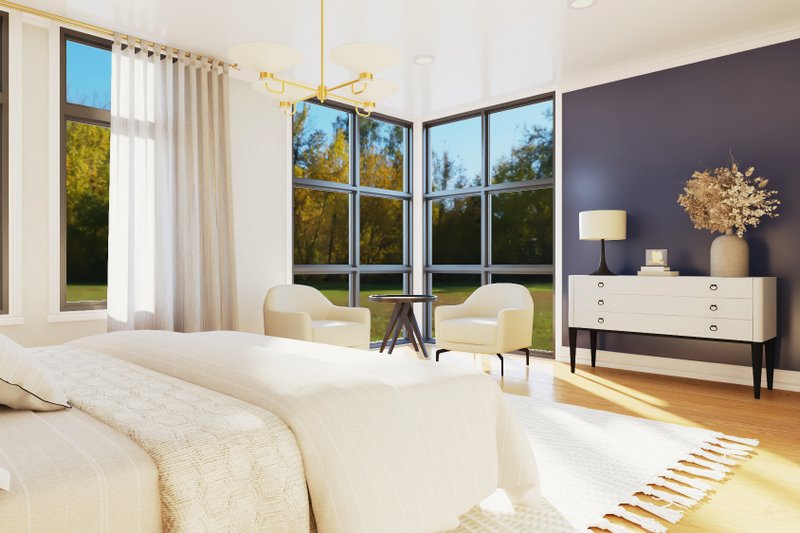House Blueprint - Interior - Master Bedroom 1 for Contemporary House Plan #1064-367 - 4 bed, 4.5 bath