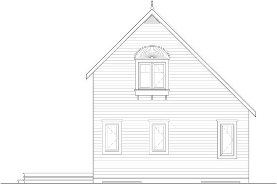 Exterior - Rear Elevation for Traditional House Plan #23-2025 - 2 bed, 2 bath