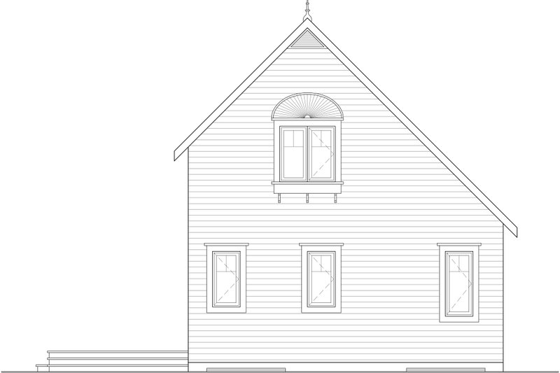 Home Plan - Exterior - Rear Elevation for Traditional House Plan #23-2025 - 2 bed, 2 bath