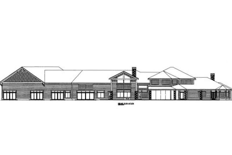 Dream House Plan - Exterior - Rear Elevation for Craftsman House Plan #117-699 - 5 bed, 3 bath