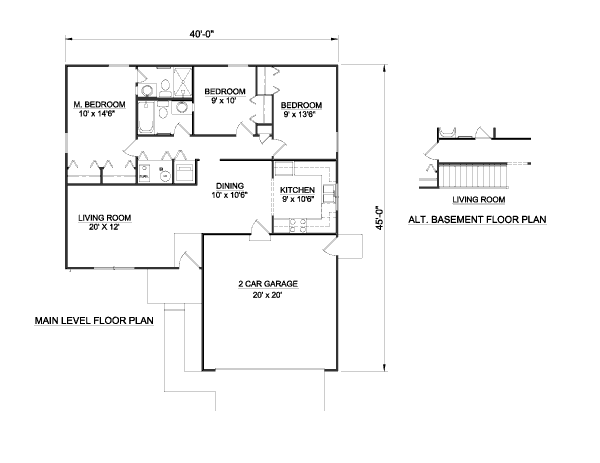 Ranch Floor Plan - Main Floor Plan #116-168