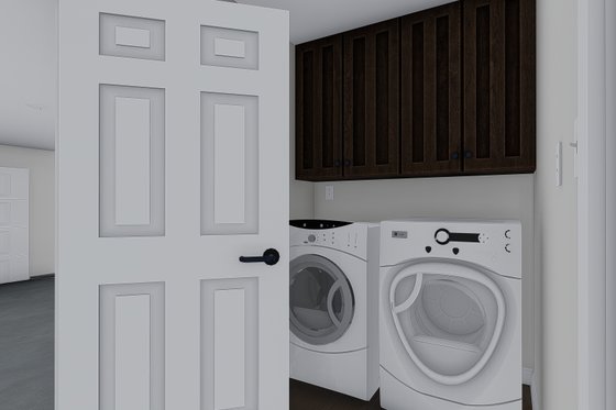 Interior - Laundry for Traditional House Plan #1060-62 - 3 bed, 2.5 bath