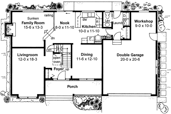 Traditional Floor Plan - Main Floor Plan #126-119