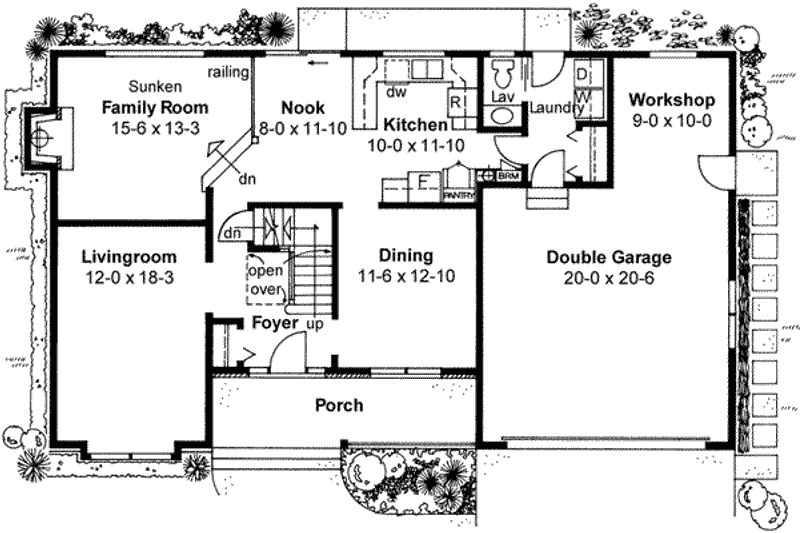Home Plan - Floor Plan - Main Floor for Traditional House Plan #126-119 - 4 bed, 2.5 bath