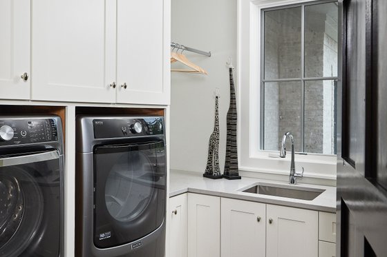 Interior - Laundry for European House Plan #928-384 - 4 bed, 3.5 bath