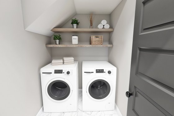 Interior - Laundry for Farmhouse House Plan #51-1268 - 3 bed, 3.5 bath