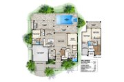 Beach Style House Plan - 4 Beds 3.5 Baths 4436 Sq/Ft Plan #27-498 
