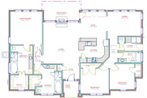 Floor Plan - Main Floor for European House Plan #408-103 - 3 bed, 3 bath