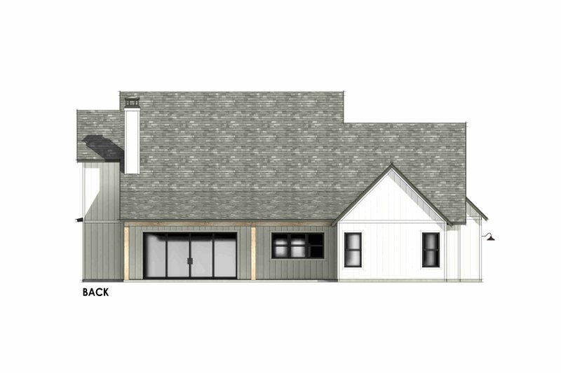 House Design - Exterior - Rear Elevation 1 for Farmhouse House Plan #1096-201 - 4 bed, 4 bath