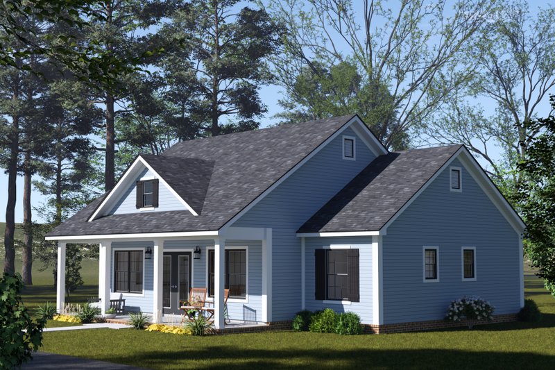 House Plan Design - Exterior - Other Elevation 1 for Cottage House Plan #513-2373 - 3 bed, 2 bath