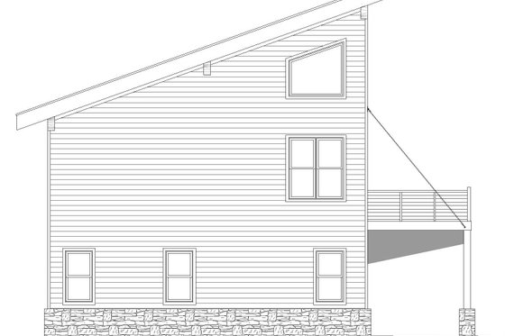 Exterior - Rear Elevation for Modern House Plan #932-781 - 2 bed, 2 bath