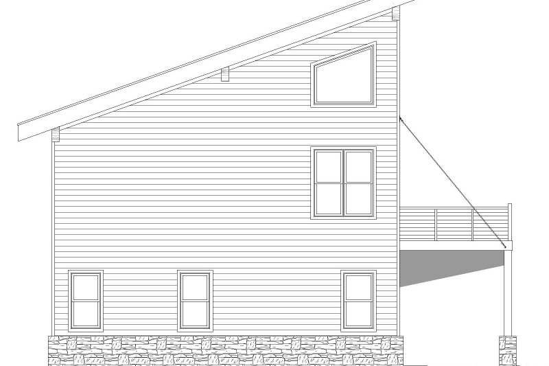Home Plan - Exterior - Rear Elevation for Modern House Plan #932-781 - 2 bed, 2 bath