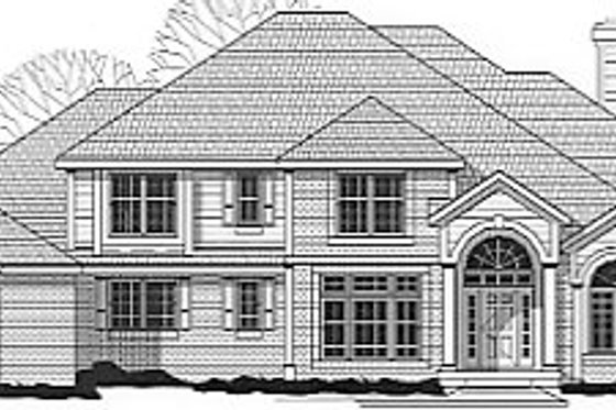 Exterior - Front Elevation for Traditional House Plan #67-240 - 4 bed, 4 bath
