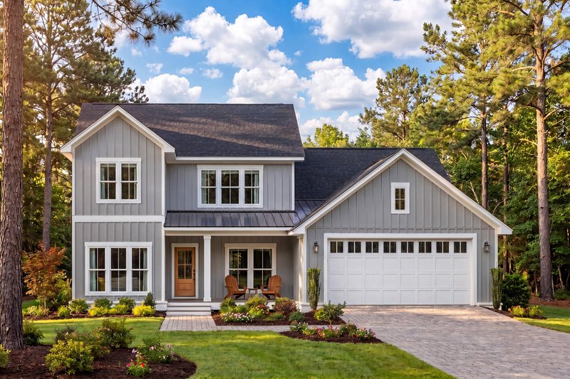 Dream House Plan - Exterior - Front Elevation 3 for Farmhouse House Plan #430-437 - 4 bed, 2.5 bath