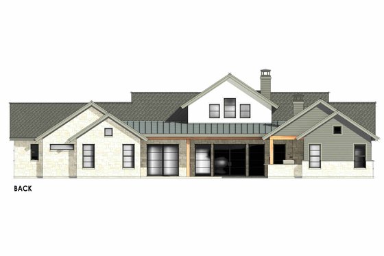 Exterior - Front Elevation 6 for Country House Plan #1096-43 - 4 bed, 4.5 bath